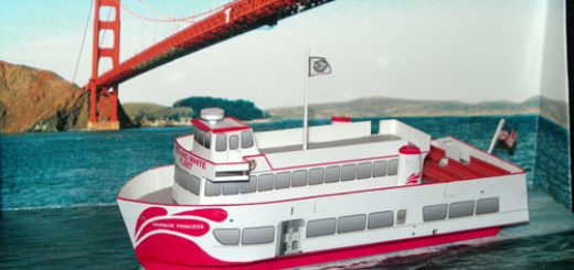 Harbor Princess Paper Model Diorama